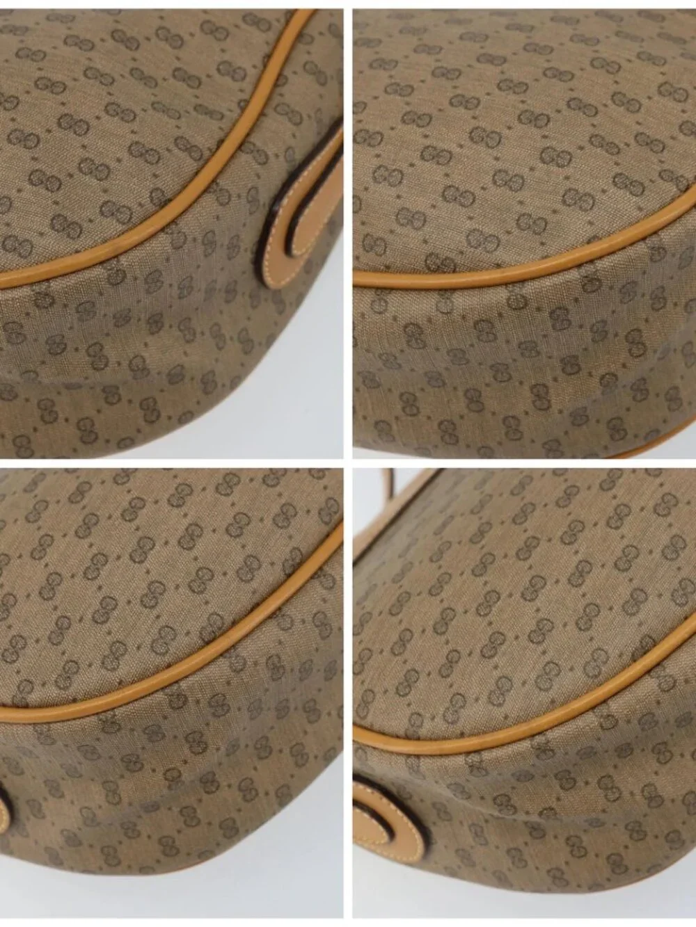 GUCCI Micro GG Supreme Web Sherry Line Bag PVC Beige 001 115 0918 Auth BA10601 - Picture 14 of 16